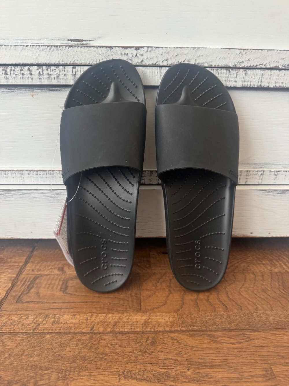 NWT Crocs Splash Slides Black Sandals Women's Size 8